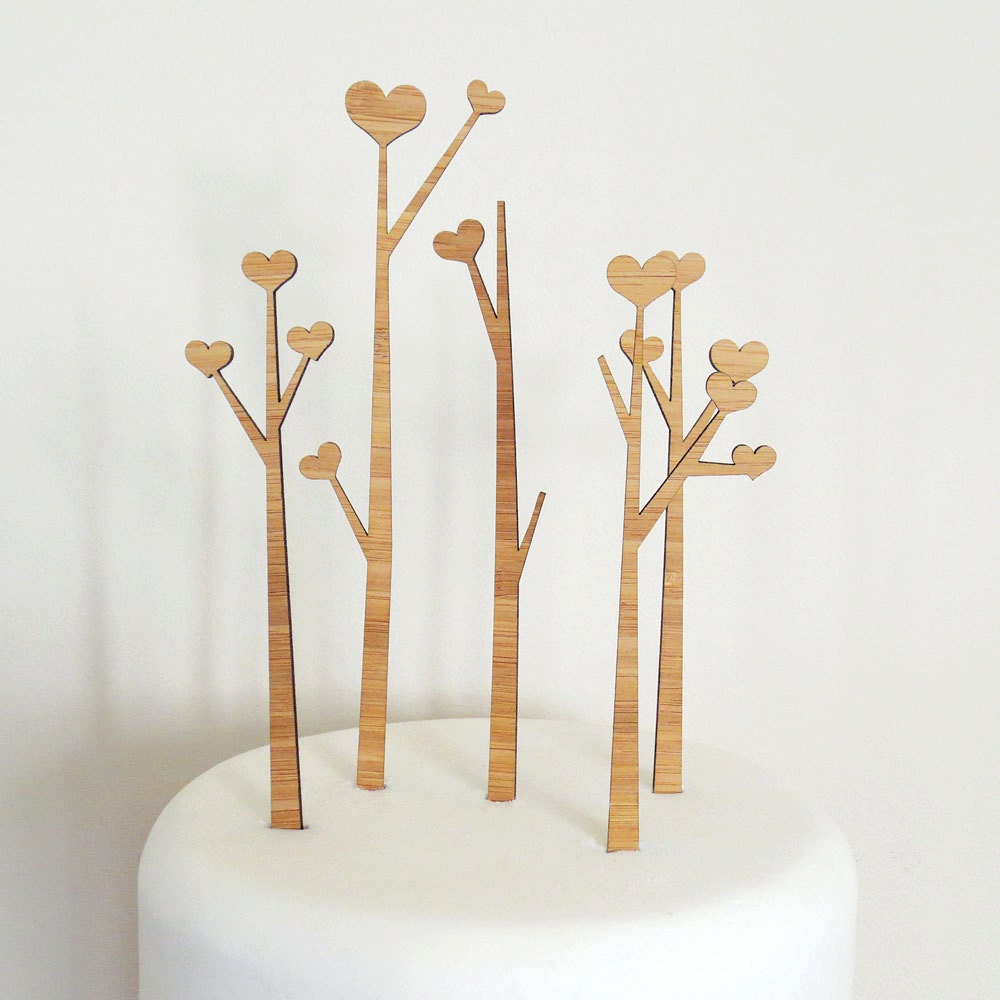 Heart Trees Cake Topper Set Tree Wedding Heart Trees Cake Topper Set Tree Wedding