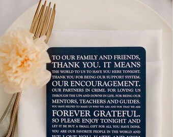 Wedding Thank You Card | Wedding Thank You Card | Thank You Card | Thank You - Style TY5