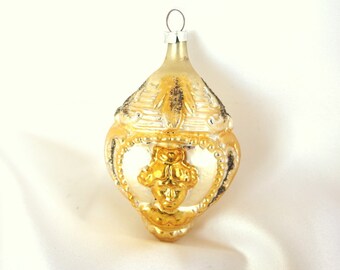 Vintage Gold Figural Christmas Ornament from West Germany