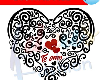 Corazón para corte con Silhouette Cameo, formato png, jpg y Studio heart for cut Silhouette san valentine love, amor