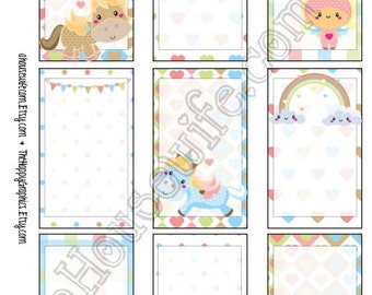 unicorn planner sticker printable rainbow unicorn instant