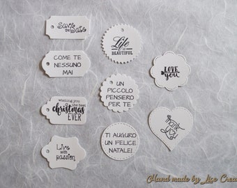 No. 25 tags/gift labels various phrases