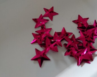 Lot 100 SEQUINS stars 15mm in diameter