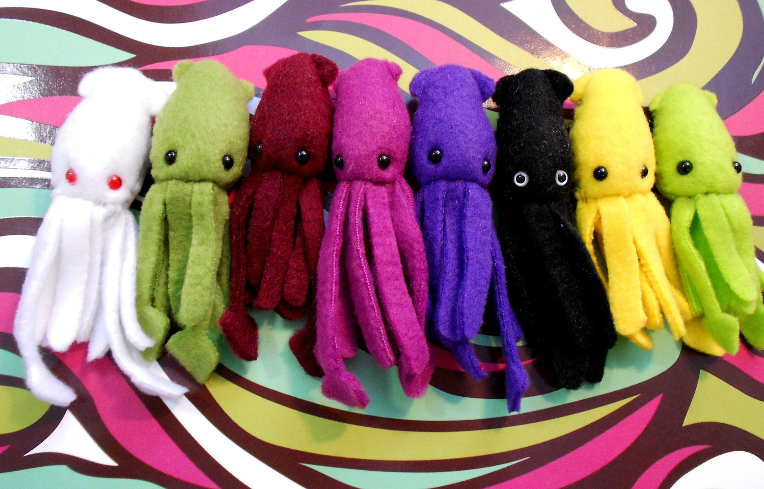 Tiny Squid Plush CHOOSE YOUR COLOR