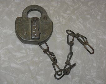 Vintage Adlake railroad switch lock no key