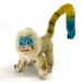 Vintage Berg Austria Miniature Monkey 3.25 inches Mohair Plush 1950s ID Heart Chest Tag Colorful Bum Swivel Head Glass Eyes