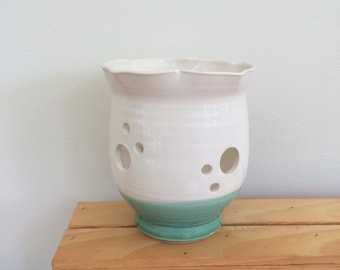 Handmade Orchid Planter, Pottery, Ceramic Orchid Planter, Gift for Gardener, Gift for Her, Ready to Ship