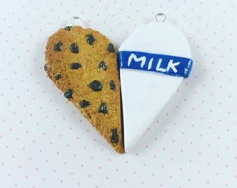 Cookies and Milk Polymer Clay BFF Charms