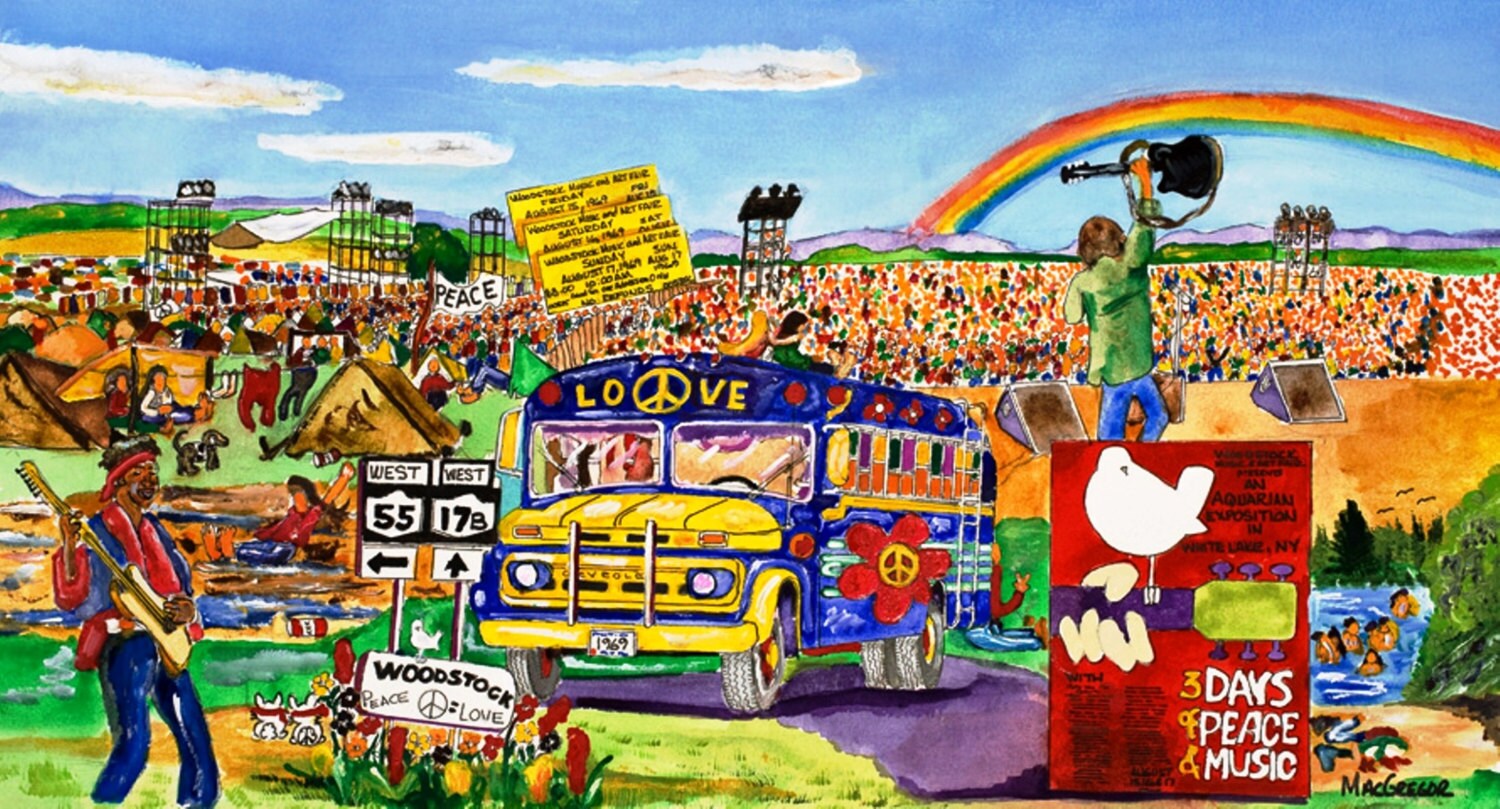 Woodstock Music and Art Festival Art Print August 1519