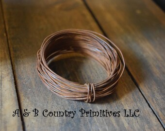 19 Gauge Rusty Wire 30 feet Spool, Rust Colored Wire, Rustic Floral Craft Supplies