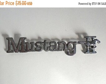Sale - Vintage 1970's Mustang 2 Metal Car Emblem