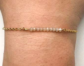 Gold Swarovski bracelet, gold bracelet, Swarovski bracelet, Swarovski sand opal, Christmas present, mothersday present, bridesmaids gift