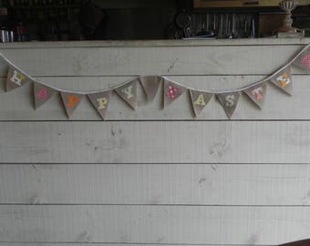 Happy Easter fabric flag Garland