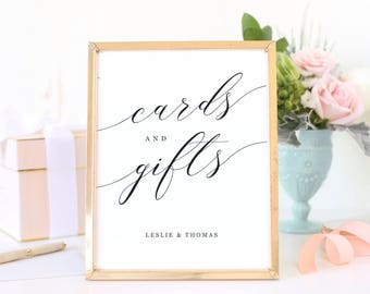 Cards and Gift Sign, Wedding Cards and Gift Sign, Printable Wedding Sign, Party signs, Gift Table Sign, Modern Calligraphy, SUITE032