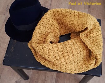 Crochet scarf * YELLOW WINTER *.