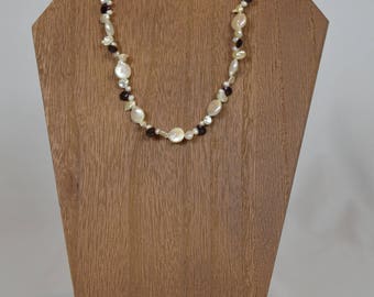 Pearl and Garnet Necklace