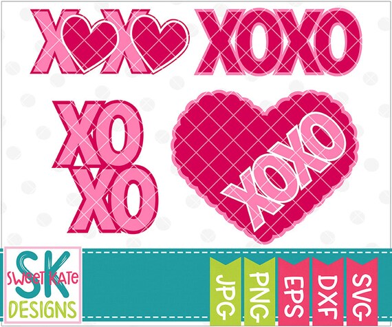 Download XoXo SVG heart svg love svg Valentine's Day svg Cricut