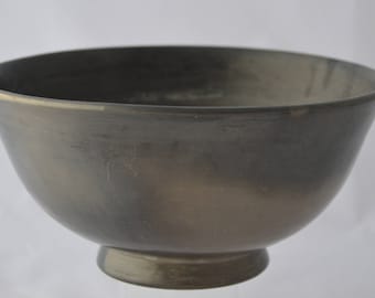 Vintage Oaxaca Black Clay Bowl