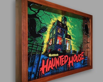 Haunted House Pinball Shadowbox Art
