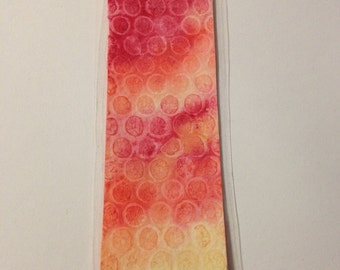 Orange Bubble Laminated Bookmark
