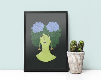 Art Print- Heidi, My Hydrangea