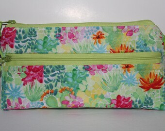 Cash Envelope System Budget Wallet with Tabbed Dividers Dave Ramsey System Coupon Organizer Wallet Coin Pouch Back Pocket Bright Cactus