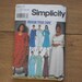 2000 simplicity pattern 9517 misses plus sizes evening special occasion dress in 2 lengths neckline and sleeve variations uncut sz 26W-32W