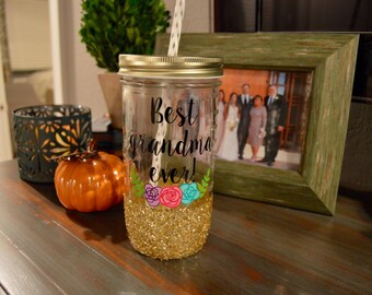 Best (Insert Name) Ever Glitter Mason Jar Tumbler // Glitter Mug // Glitter Dipped Tumbler // Teacher Gift // Glitter Tumbler / Glitter Cup
