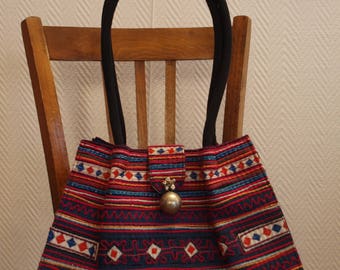 Create handmade Hmong ethnic bag 35 x 21 x 10 cm