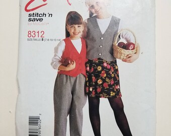 McCall's Pattern Child Size 7-14 #8312