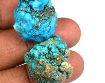 97.40 Ct. Natural Arizona Mine Kingman Turquoise Gemstone Rough Pair Best Offer