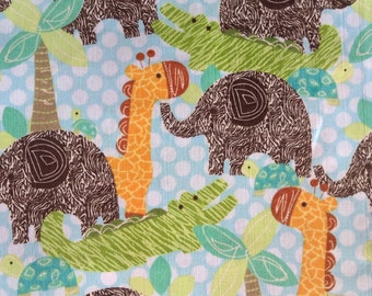 SALE - One Half Yard of Fabric Material - Jungle Fun