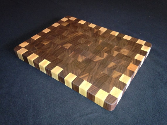 11 x 13 Birch & Walnut End Grain Cutting Board