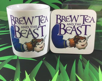 Brew Tea and the Beast Mug & Coaster Set