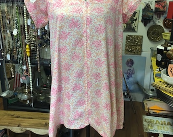 Micro mini dress or peasant style blouse, front zip, 1960, 1970
