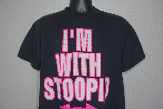 1991 RARE Alice Cooper - Hey Stoopid Double-Sided "I'm With Stoopid" Vintage Concert T-Shirt