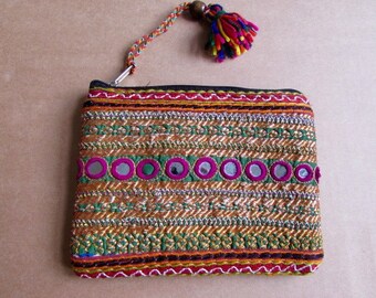 Banjara Wallet, Coin Purse, Handmade, Vintage Boho Purse Tribal Clutch Bag. Free UK Shipping B6