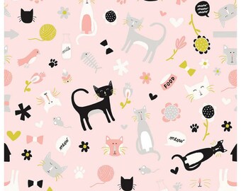 Meow Main by My Mind's Eye for Riley Blake - 1/2 yard