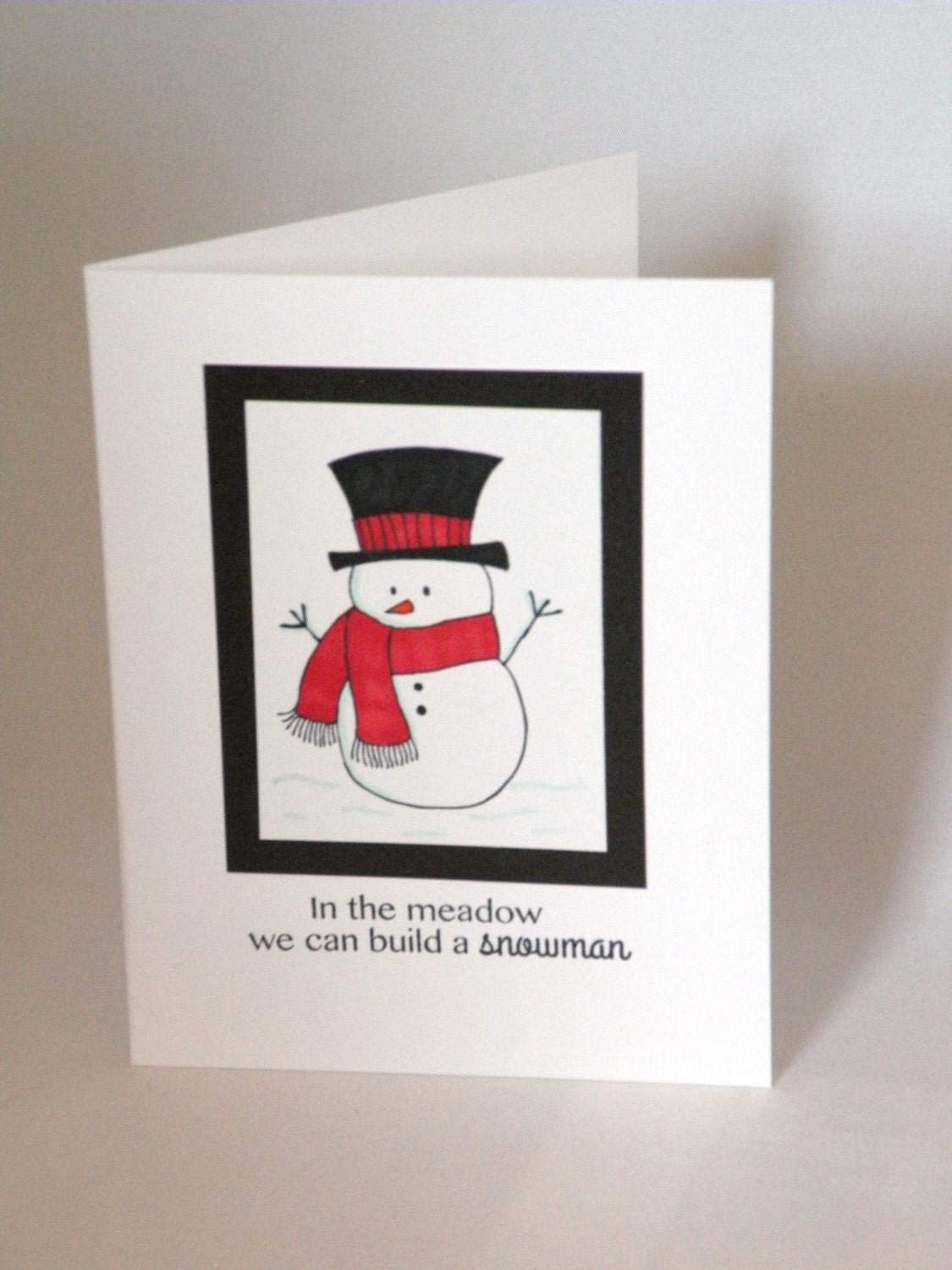 snowman christmas card