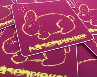 4 inch with rounded corners custom hasenpfeffer sticker