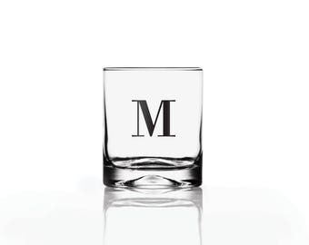 Personalized Lowball Glasses - Custom Whiskey Glasses - Rocks Glasses with Initial - Groomsmen Gift - Whiskey Gift for Groom