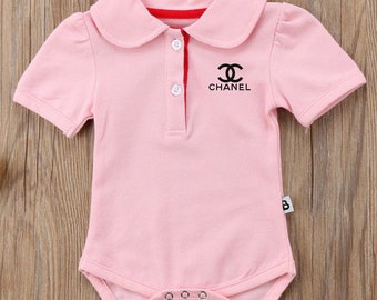 CC inspired Embroidery baby girl Bodysuit