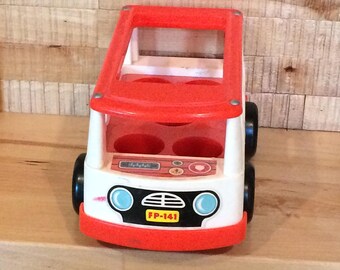 Vintage Fisher Price White Bus