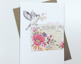 Just To Say Postcard Card