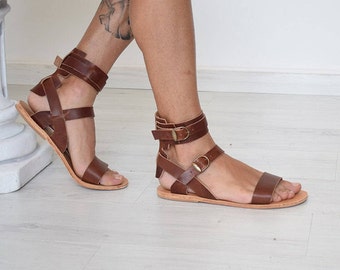 Gift For Men, Gladiator Men Sandals, Men, Brown Color, Handmade By Sparta Sandals, Men Gift, High Quality, Genuine Leather sandals