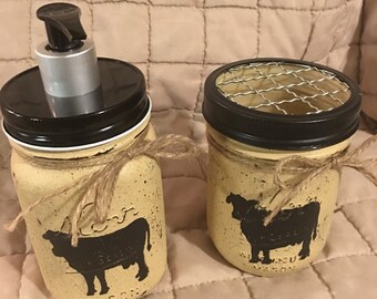 Soap dispenser and toothbrush holder