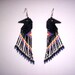 Brick Stitch Raven/Crow Native American Style Delica Seed Beading Fringe Earring PDF E-File Pattern-147