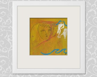 Small original mural 15/15 cm (5.9/5.9 inch)