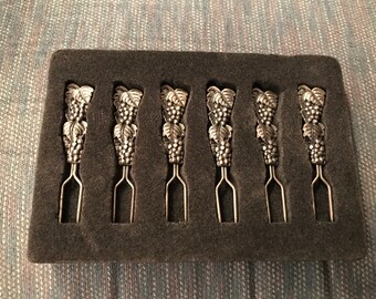 Vintage—Selandia—Silverplated Hors D’oeuvre Picks—Set Of 6