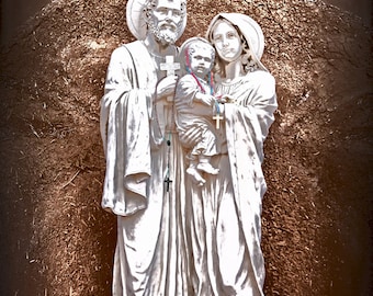 Holy Family - Statue of the Holy Family - Religious Statue - Religious Art - Fine Art Photography